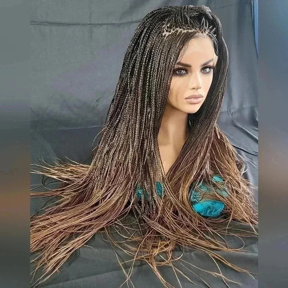 Braided wigs, 100% handmade, long braids  gorgeous, micro millions braids, NWT - Picture 13 of 17